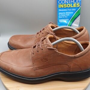 Dr Comfort Classic Men 12M Brown Leather Dress Oxford Pressure Relief 8420 Flaws